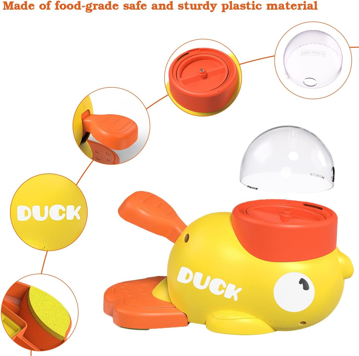 Creative Duck-Shaped Pet Food Dispenser – Interactive Training & Feeding Toy with Press-to-Release Design for Cats and Dogs
