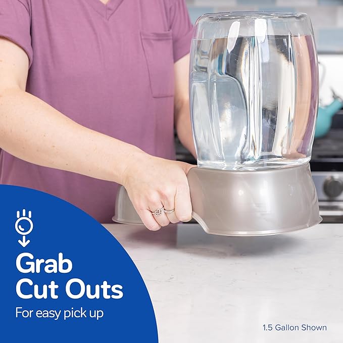Large Capacity Gravity Pet Water Dispenser with Easy-Carry Cutouts – Automatic Refill Design for Cats & Dogs