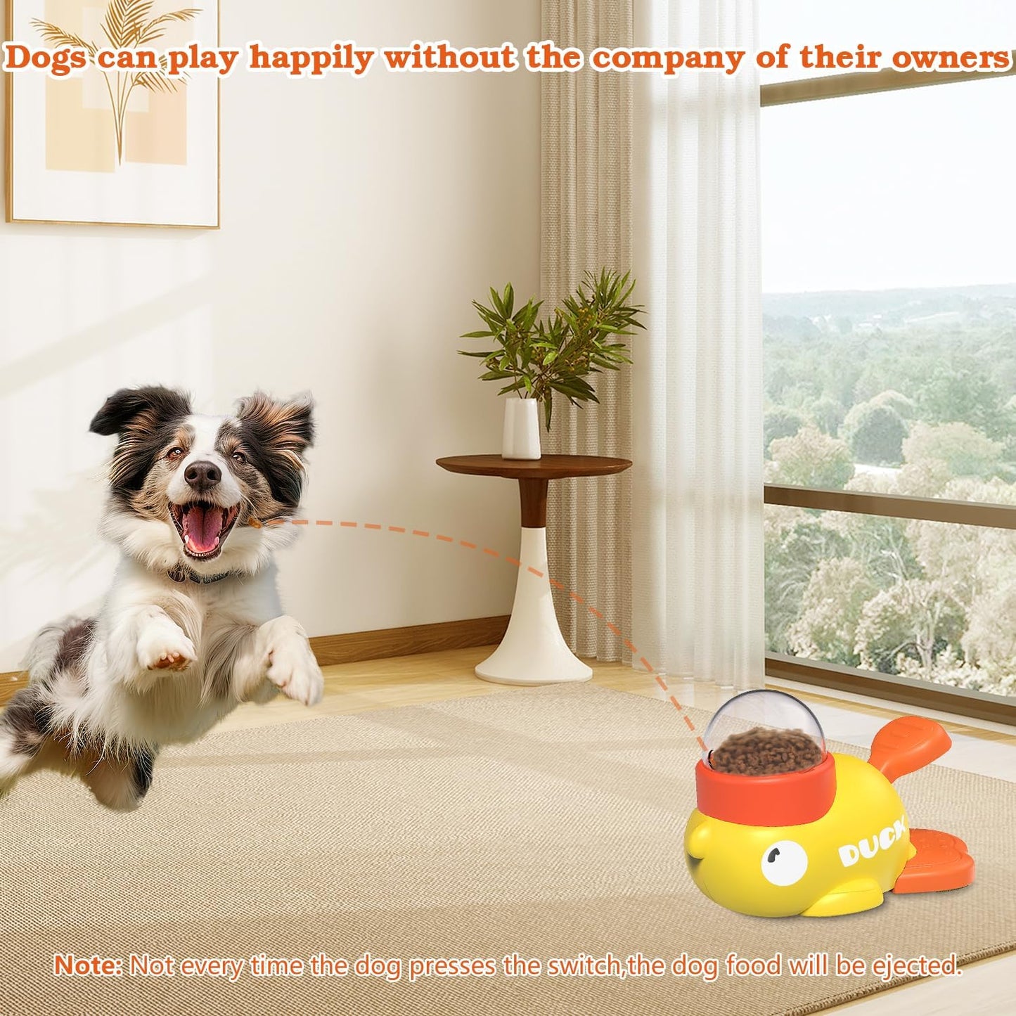 Creative Duck-Shaped Pet Food Dispenser – Interactive Training & Feeding Toy with Press-to-Release Design for Cats and Dogs