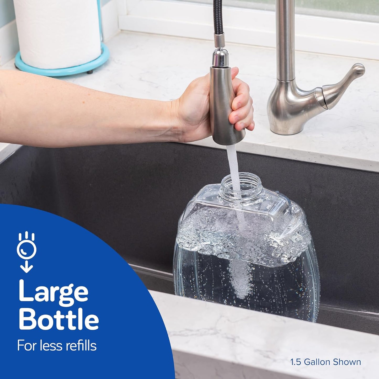 Large Capacity Gravity Pet Water Dispenser with Easy-Carry Cutouts – Automatic Refill Design for Cats & Dogs