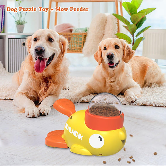 Creative Duck-Shaped Pet Food Dispenser – Interactive Training & Feeding Toy with Press-to-Release Design for Cats and Dogs
