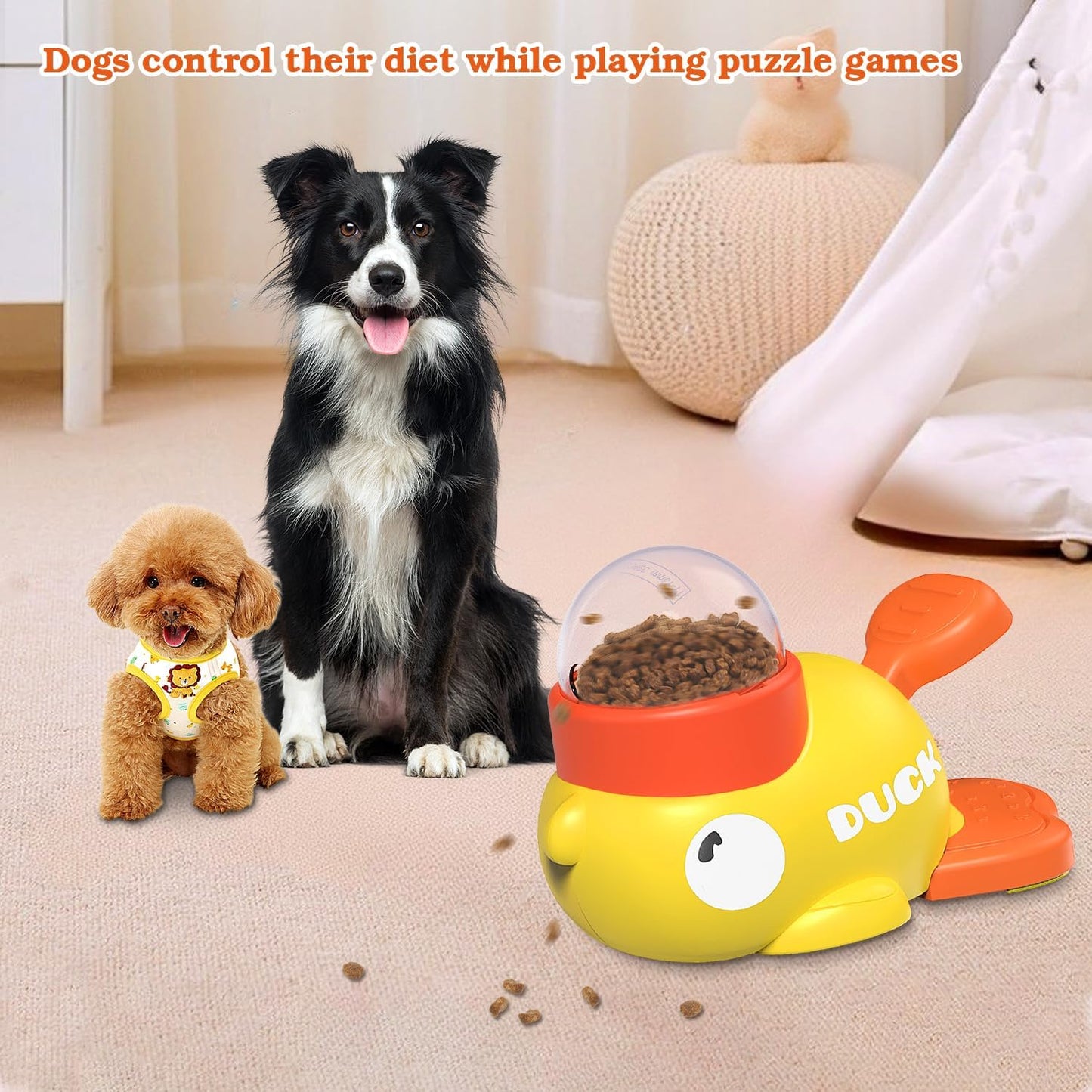 Creative Duck-Shaped Pet Food Dispenser – Interactive Training & Feeding Toy with Press-to-Release Design for Cats and Dogs